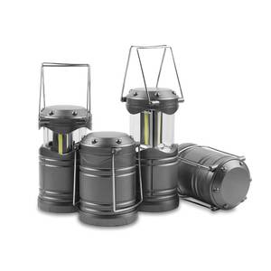 lot 2114 image: Lichamp LED Camping Lantern, 4 Pack Battery Powered Flashlight for Power Outages, Portable Collapsible Hanging Light Essential for Home, Outdoor, Emergency Lamp Survival Kit Gear for Hurricane, Gray