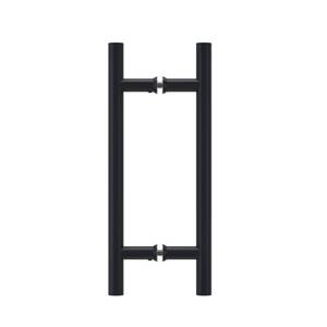 lot 2130 image: Bathlink 8 Round Shower Door Handle, Back to Back Shower Doors Handle, Compatible with 14 to 12 Glass Thick, Stainless Steel 304 Shower Doors Handles Replacement, Matte Black