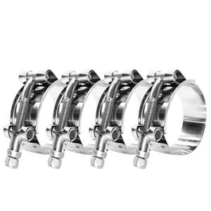 lot 2132 image: BOTTEN 4 Pack 2.75 T-Bolt Hose Clamp, Clamp Range 75-83mm for 2.75 Hose ID, hose clamps Stainless Steel,hose clamp pliers and clamps heavy duty,radiator hose clamps