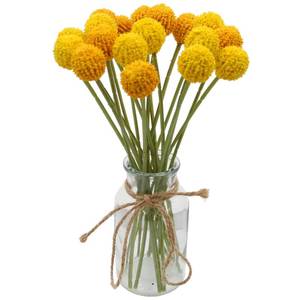 lot 2137 image: Hananona 18 Pcs Artificial Billy Ball Flowers, Craspedia Globosa Benth, Australian drumstick Chrysanthemum, Eternal Life Flower for Home, Wedding, Fall Autumn Decorations (Yellow and Orange, 18)