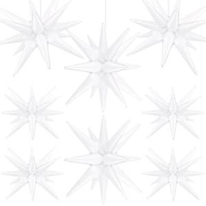 lot 2151 image: Wrbin 8 Pcs White Star Balloons, 2722 inch One-Piece Explosion Balloons Aluminum Foil Balloons for Birthday, Baby Shower, Wedding, Backdrop, Anniversary, Party Decorations