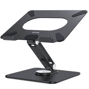 lot 2159 image: BESIGN LSX7 Laptop Stand with 360 Rotating Base, Ergonomic Adjustable Notebook Riser Holder Compatible with Air, Pro, Dell, HP, Lenovo More 10-15.6 Laptops (Black)
