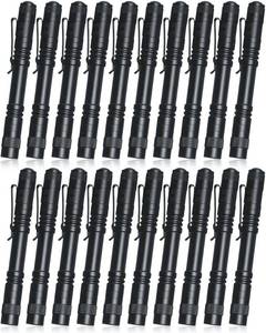 lot 2174 image: Vinsot 20 Pack LED Pen Lights Bulk Large Pen Light Flashlights Pocket 5.12 Inch LED Torch with Clip Aluminum Waterproof Flashlight for Nurses Hospital Outdoor Camping Emergency Hiking