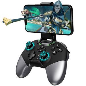 lot 2189 image: Bluetooth Controller for SwitchPCiPhoneAndroidApple Arcade MFi GamesTVSteam, Hall Effect Joysticks Wireless Game Controller Gamepad withPhone ClipLock SpeedMacro6-Axis GyroDual MotorsTurbo