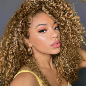 lot 2203 image: 7 Packs GoGo Curl Crochet Hair Short Curly Crochet Hair for Women Water Wave Beach Curl Deep Twist Crochet Braids Synthetic crochet Hair Extensions (10 Inch, #27)