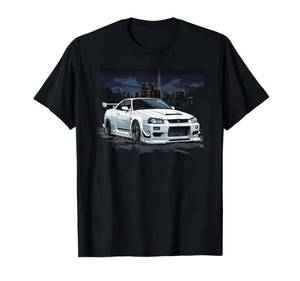 lot 2215 image: White Gt r 34 Skyline JDM Car Enthusiast T-Shirt S