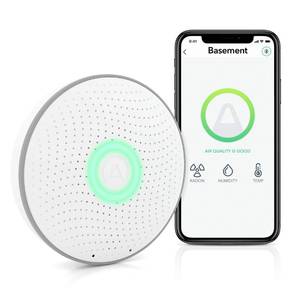 lot 2224 image: Airthings 2950 Wave Radon - Smart Radon Detector with Humidity & Temperature Sensor �� Easy-to-Use �� Accurate �� No Lab Fees �� Battery Operated - Free App