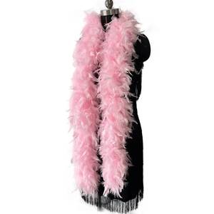 lot 2232 image: Happy Feather 2 Yards 80g Turkey Chandelle Feather Boa for DIY Craft,Party Dancing Dress Up, Halloween Decoration-Light Pink