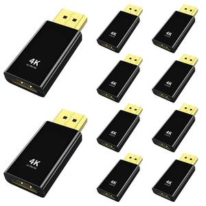 lot 2235 image: 4K DisplayPort to HDMI Adapter 10 Pack,24K Gold Plated Uni-Directional Display Port DP to HDMI Passive Adapter Compatible for HP, HDTV, AMD, NVIDIA,Dell, GPU,Projector, PC,Desktop