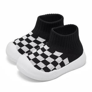 lot 2245 image: Baby Boy Girl Non-Skid Indoor Infant Walking Shoes Breathable Warm Elastic Sock Shoes With Memory Sole Protect Toes Outdoor Sneakers