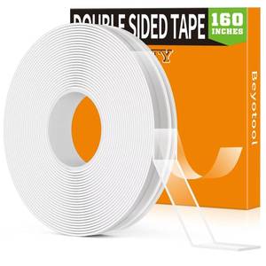 lot 2252 image: Double Sided Tape Heavy Duty, Double Sided Nano Mounting Tape (160 INCH), Clear Two Sided Adhesive Tape, Removable Picture Hanging Wall Tape Strips, Carpet Decor Poster Tape for Home Office Outdoor