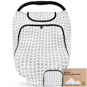 lot 2254 image: Baby Car Seat Cover for Boys, Girls - Breathable Infant Carseat Canopy for Winter, Rain, Universal Stretchy Fit Nursing Cover for Breastfeeding Newborns,Super Soft,Easy Access Zip Window(Kite)