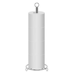 lot 2257 image: Siyzda Bath Toilet Paper Holder, Metal Toilet Tissue Roll Organizer Storage, Tissue Paper Holder Stand for BathroomKitchen Countertop (21�� H, Chrome)