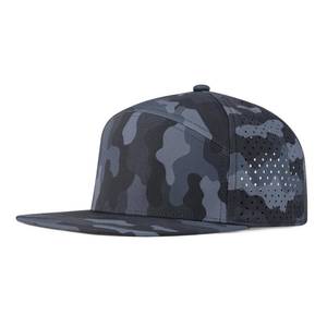 lot 2265 image: FEINION Men Flat Brim Adjustable Performance Hat Snapback Laser Perforated Baseball Cap (Grey Camouflage)