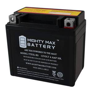 lot 2277 image: Mighty Max Battery YTX5L-BS -12 Volt 4 AH, 80 CCA, Rechargeable Maintenance Free SLA AGM Motorcycle Battery