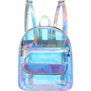 lot 2284 image: TENDYCOCO Fashion Girl Backpack - Shiny Holographic Clear Travel Bag with Adjustable Straps, Multi-Functional Transparent Daypack for School, Travel, Festivals, and More