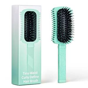 lot 2289 image: Curly Hair Brush Defining, Volume Curl Defining Brush for Effortlessly Detangling Shaping and Styling Womens Curls, Reduce Pulling (Green 1PC)