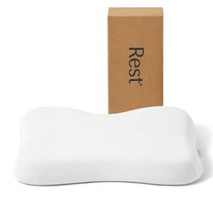 lot 5257 image: REST� Evercool� Cooling Pillow, Instant Cool-to-Touch Shell Fabric & Breathable Silicone Sponge Core for All-Night Temperature Regulation & Ergonomic Support, High, Arctic White