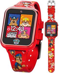 lot 6041 image: Accutime Nickelodeon PAW Patrol Kids Smartwatch with Selfie Camera Video Recorder Games Stopwatch Alarm Step Calorie Counter Red Silicone Strap Touchscreen Watch Fits 5.5-8 Wrists