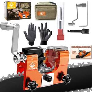 lot 6099 image: YLTIMER Chainsaw Sharpener, Portable Chain Saw Sharpener Tool with Carry Bag and Tungsten Burr, Hand-Cranked Chainsaw Blade Sharpening Jig Kit for 8-22 Chainsaw Electric Saw