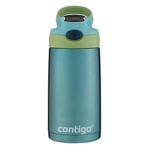 lot 6100 image: Contigo Kids Straw Stainless Steel Water Bottle with AUTOSPOUT Lid 13oz Ocean