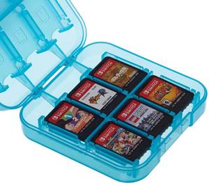 lot 6107 image: Amazon Basics Game Storage Case for 24 Nintendo Switch Games - 3.4 x 3.4 x 1 Inches, Blue