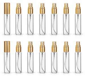lot 6109 image: ZbFwmx 20 Pack Set 10ML Protable Refill Bulk Atomizer Spray Travel Perfume Bottle Hydrating Empty Bottle (Gold Caps)