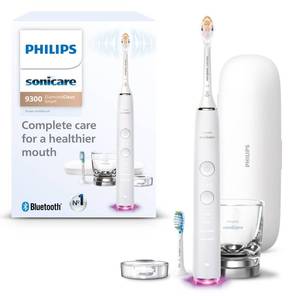 lot 6119 image: Philips Sonicare DiamondClean Smart 9300 Electric Toothbrush, Sonic Toothbrush with App, Pressure Sensor, Brush Head Detection, 4 Brushing Modes and 3 Intensity Levels, White, Model HX990305