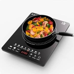 lot 6428 image: Portable Induction Cooktop, Countertop Burner with Multi-Function, 2200w Electric Stove with Easy Clean Glass, 8 Modes Sensor Touch Cooker (WI2)