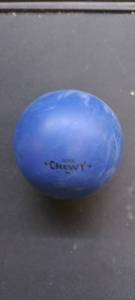 lot 6437 image: Chewy Blue Dog Ball Toy
