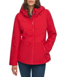 lot 6451 image: Tommy Hilfiger Mixed Media Active Jacket Crimson LG (US 12-14) Size L