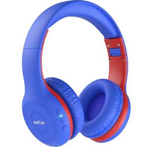 lot 6460 image: EarFun K2 Kids Bluetooth Headphones, Kids Headphones with Volume Limited, 40H Playtime, Built-in Mic, Stereo Sound, Foldable Over-Ear Headphone for SchoolTraveliPadTablet, Blue