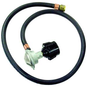 lot 6478 image: Camp Chef Regulator Hose Set - Propane Hose Stove Part - Standard Propane Tank Connector - 38 MIP with 58 Thread