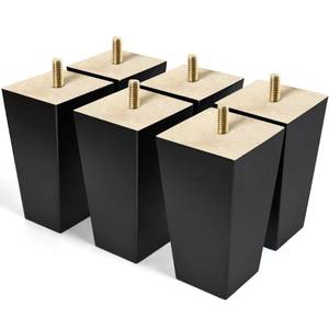 lot 6483 image: AORYVIC Furniture Legs, 5 inch Wood Couch Legs, 6Pack Sofa Replacement Legs, Black Legs for Sectional, Dresser, Recliner, Nightstand, Ottoman, End-Table, DIY Furniture Feet, Rubber Wood Legs