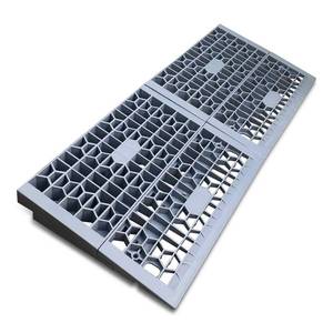 lot 6484 image: HOXWELL Modular Threshold Ramps for Doorways, 2 Rise Wheelchair Ramps for Home Steps, 3000 Lbs Load Capacity Detachable Solid Plastic Entry Door Ramps for Wheelchairs and Cars, 2 PCS