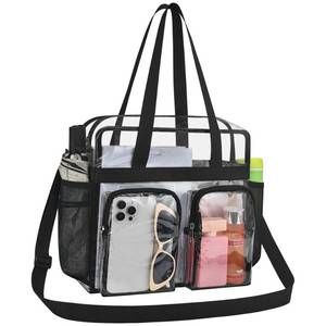 lot 6488 image: Oraben Clear Bag for Stadium Events 12x6x12 Clear Tote Bag for Women Transparent Lunch Bag for Work Sports Concert