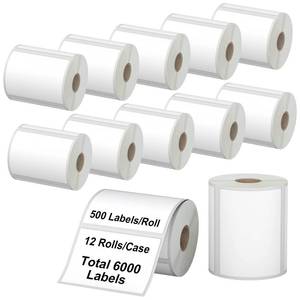 lot 9057 image: Labelchoice 6000 Labels Waterproof 4x3 Thermal Shipping Postage Barcode Labels Compatible with Zebra Zp450 Zp505 Zd410 Gx430t Gk420t Zt410 Zd421 and Rollo,MUNBYN Printer, 103mmx76mm Multipurpose Label