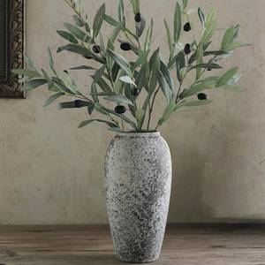 lot 9062 image: Rustic Large Ceramic Vase, Vintage Floor Tall Flower Vase Distressed Farmhouse Decor for Living Room Entryway Table Centerpieces,Shelf, Kitchen, Wedding, Home Decor