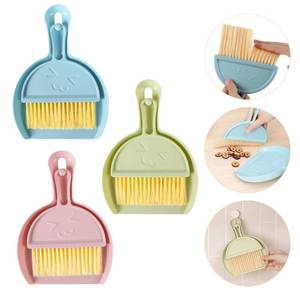 lot 10221 image: JIBOLAT 3PCS Mini Broom and Dustpan Set for Home, Car, Kitchen, Table, Kids - Durable Plastic Bristles, Handheld, Hangable, 3 Colors