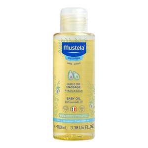 lot 10226 image: Mustela Baby Oil - Moisturizing Oil for Massage - with Natural Avocado, Pomegranate & Sunflower Oil - 3.38 fl. Oz (Pack of 1)