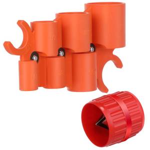lot 10238 image: 14 - 1 Depth Gauge and Pipe Deburring Tool Kit, 18 to 1-58 Inner Outer Reamer Pipe Tubing Chamfer Tool for PVC PPR Brass CPVC PE-RT Aluminum