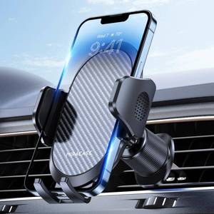 lot 10240 image: Miracase Phone Holders for Your Car with Metal Hook Clip, Air Vent Cell Phone Stand Car Mount, Universal Automobile Cradle Fit for iPhone Android and All Smartphones, Dark Black