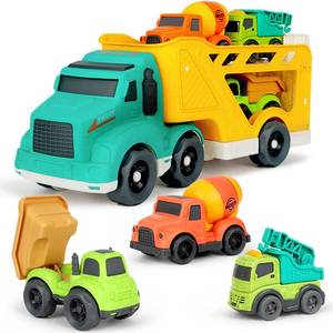 lot 10290 image: GDBAQAN Toddler Toys Trucks for 2 3 4 Year Old Boy, Kids Toy Cars with Dump Truck Toy, Crane, Mixer Cement, No BPA, No Phthalates, PVC, Baby Toys for Ages 2-4, Baby Boy Gifts for Birthday Christmas