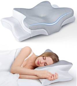 lot 15976 image: Ultra Pain Relief Cooling Pillow for Neck Support, Adjustable Cervical Pillow Cozy Sleeping, Odorless Ergonomic Contour Memory Foam Pillows, Orthopedic Bed Pillow for Side Back Stomach Sleeper