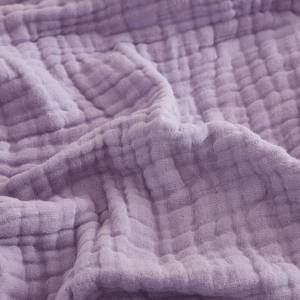 lot 15979 image: EMME Cotton Throw Blanket for Couch Soft Muslin Blankets 50x60 Lightweight Breathable Blanket All Season Gauze Blanket, Lavender
