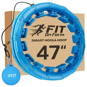 lot 15988 image: Infinity Weighted Hula Fit Hoop for Adult Weight Loss, 2 in 1 Smart Fitness Exercise Hoop for Women Abs Workout, Fit on Form 242832 Detachable Knots