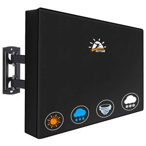 lot 15993 image: Zettum Outdoor TV Cover 43 Inch - 600D TV Cover Weatherproof & Waterproof for 40 to 43 Inch Outdoor TV, Heavy Duty TV Enclosure Protector for Outside Flat Screen TV (Size 40L x 6D x 26H)