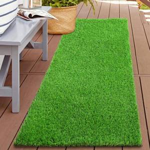 lot 15998 image: XLX TURF 2FTX6FT Artificial Grass Runner Rug, Outdoor Realistic Pets Friendly Fake Grass Pads for Dogs Potty Patio, Balcony, 1 Pile Height