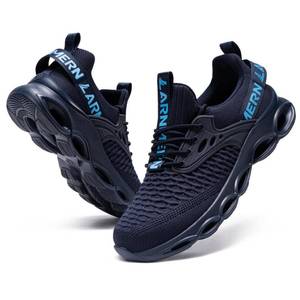 lot 16001 image: LARNMERN Steel Toe Shoes for Men Women Lightweight Safety Sneakers Comfortable Cushioning Work Tennis Shoe(6.5,Navy Blue)