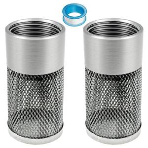lot 16026 image: 25MM Garden Hose Strainer, Hose Inlet Strainer Mesh Filter, Compatible with Livewell Pump, for Irrigation Garden High Pressure Sprayer Garden Hose Suction Line, with Blue Industrial Tape, 2PCS